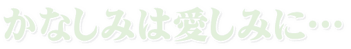 かなしみは愛（かな）しみに…